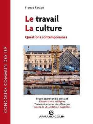 cover image of Le travail--La Culture